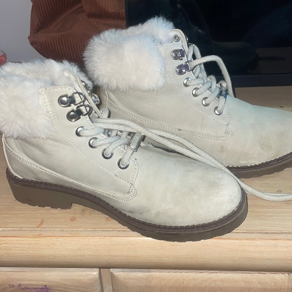 Cute grey ankle boots